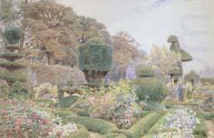 Roses and Pinks,Levens Hall,Westmorland (mk46), George Samuel Elgood,RI